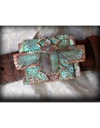 Ancient Egyptian Motif Wearable Art Belts designed by Elaine Coyne